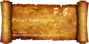 Pályi Gabriella névjegykártya